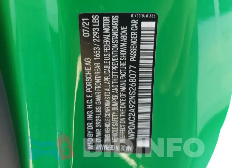 WP0AC2A92NS268077 Photo# 13