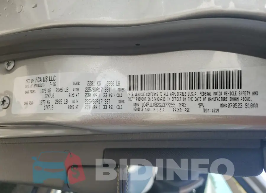 1C4PJLAB2GW377255 Photo# 13