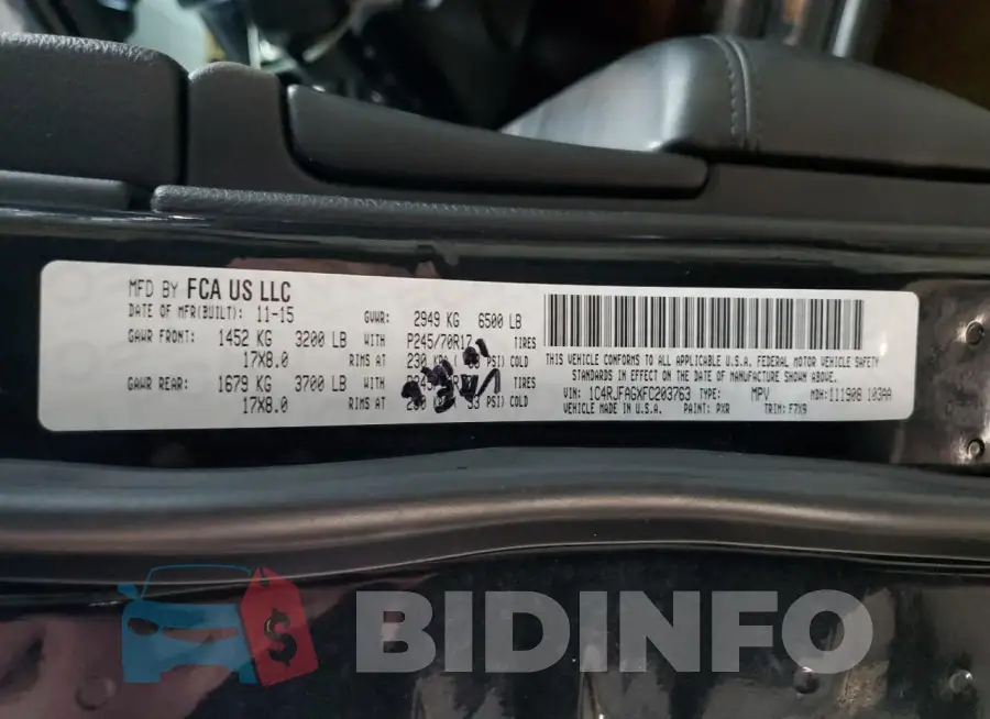 1C4RJFAGXFC203763 Photo# 14