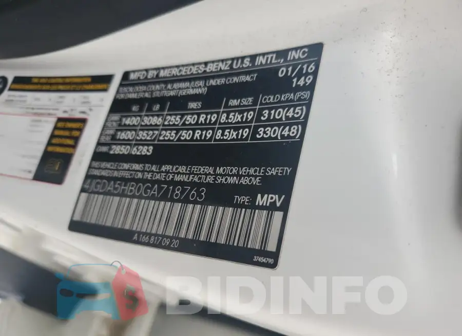 4JGDA5HB0GA718763 Photo# 12