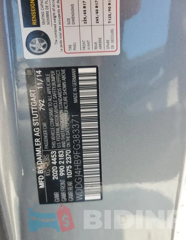 WDDGJ4HB9FG383371 Photo# 12