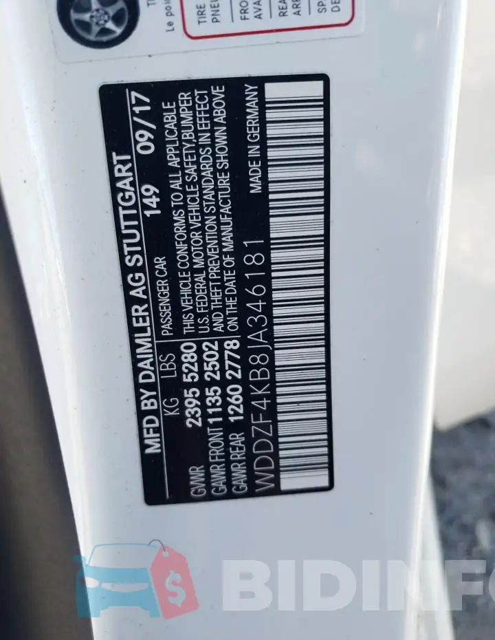 WDDZF4KB8JA346181 Photo# 12