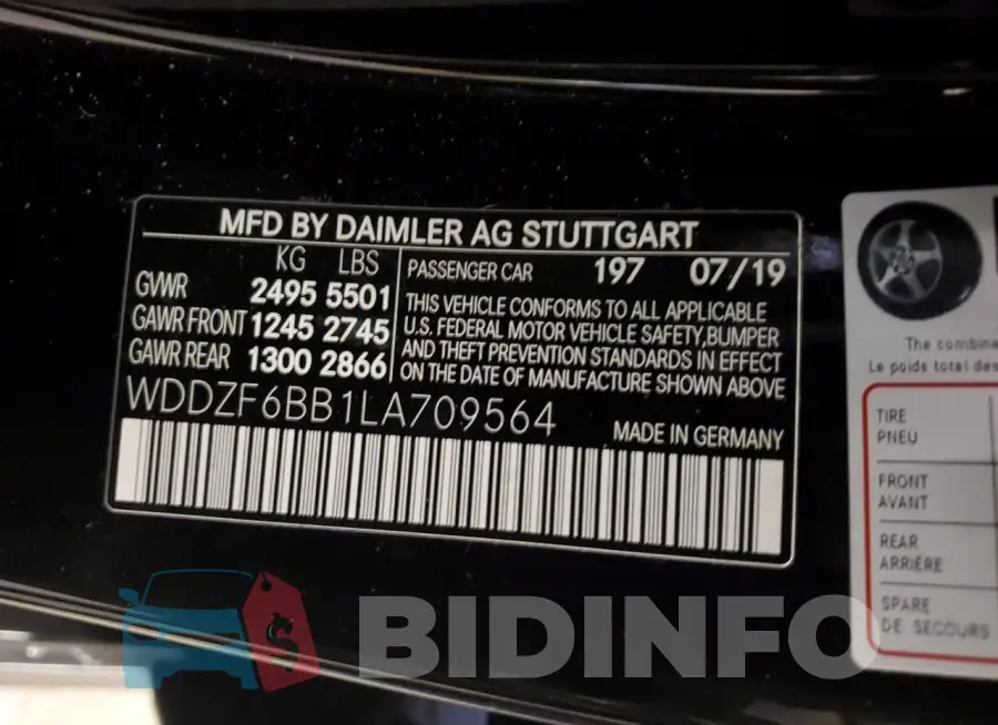 WDDZF6BB1LA709564 Photo# 12