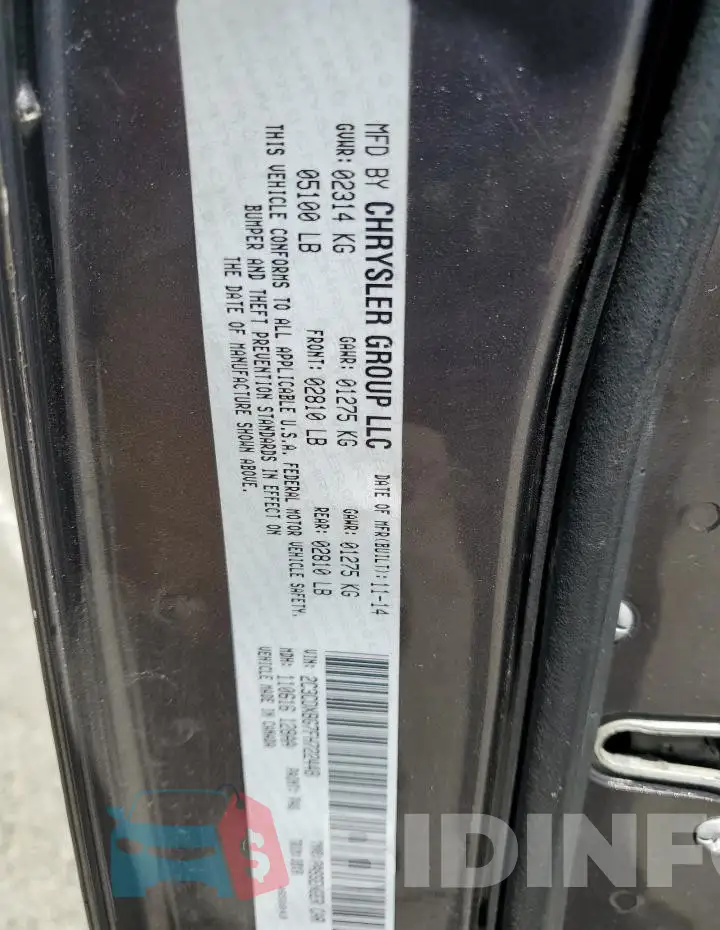 2C3CDXBG7FH722448 Photo# 12