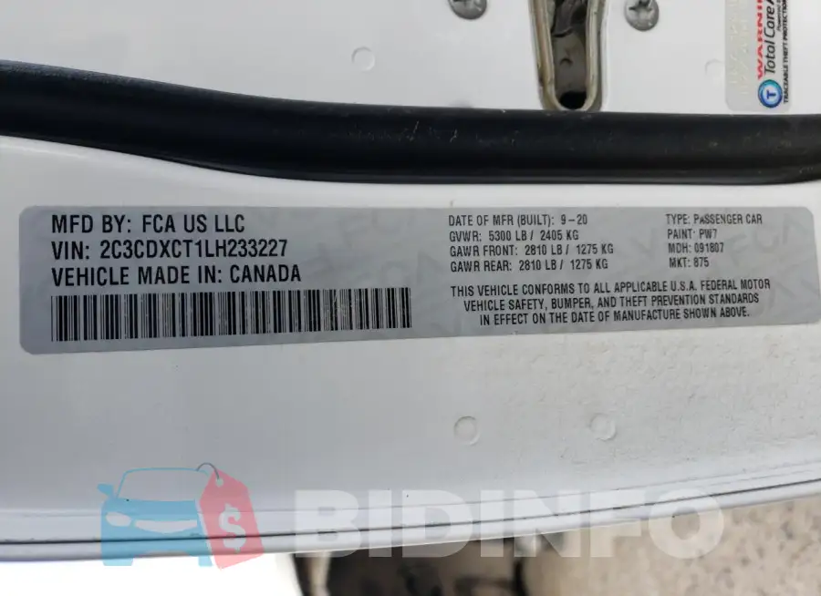 2C3CDXCT1LH233227 Photo# 13