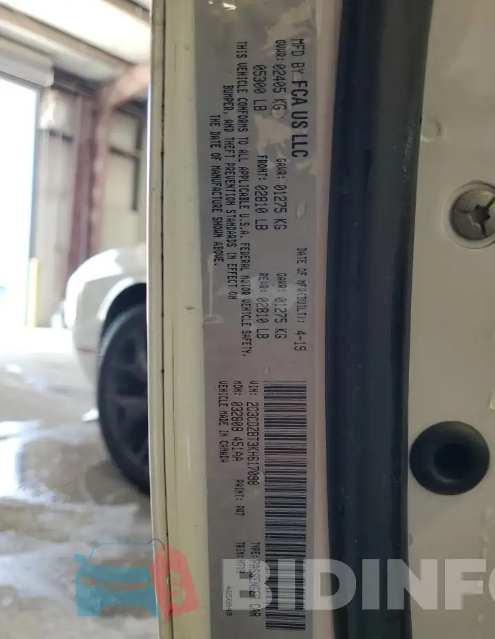 2C3CDZBT3KH617098 Photo# 12