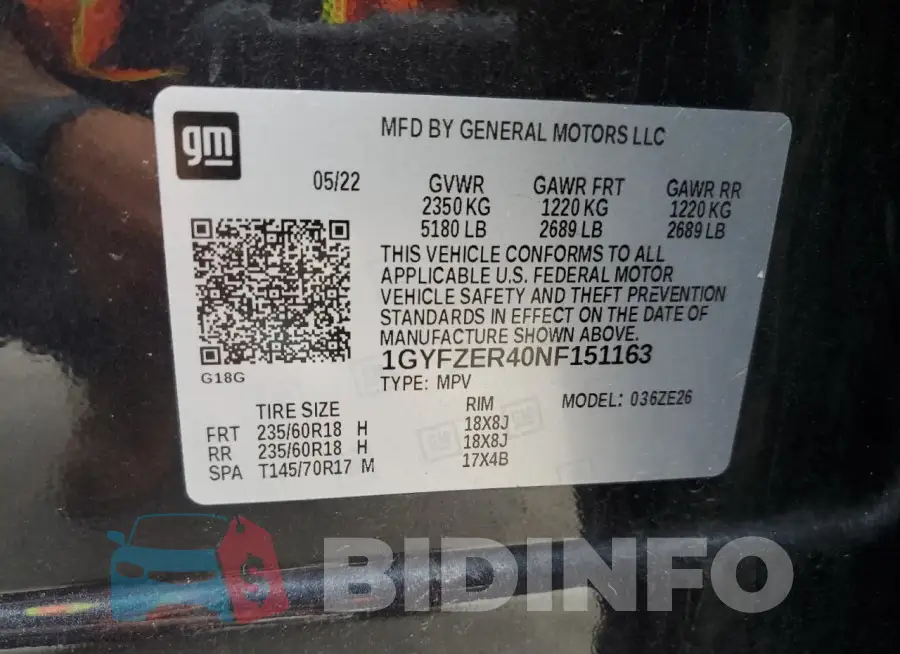 1GYFZER40NF151163 Photo# 13