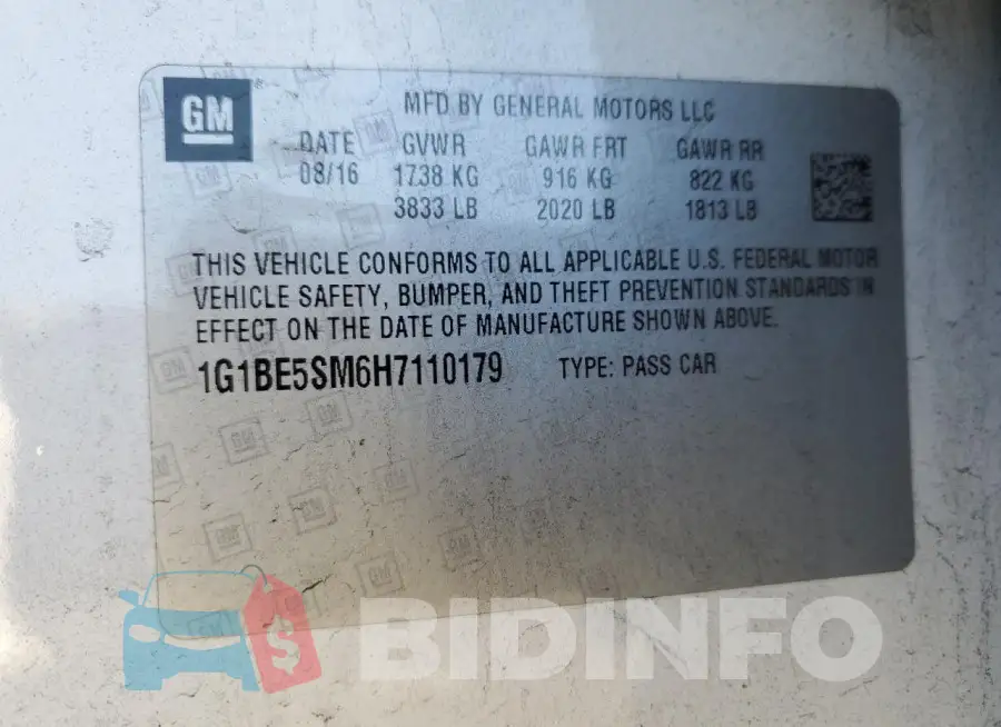 1G1BE5SM6H7110179 Photo# 12