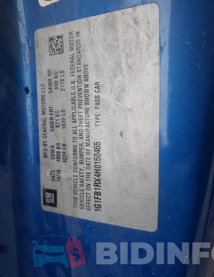 1G1FB1RX4H0150465 Photo# 13