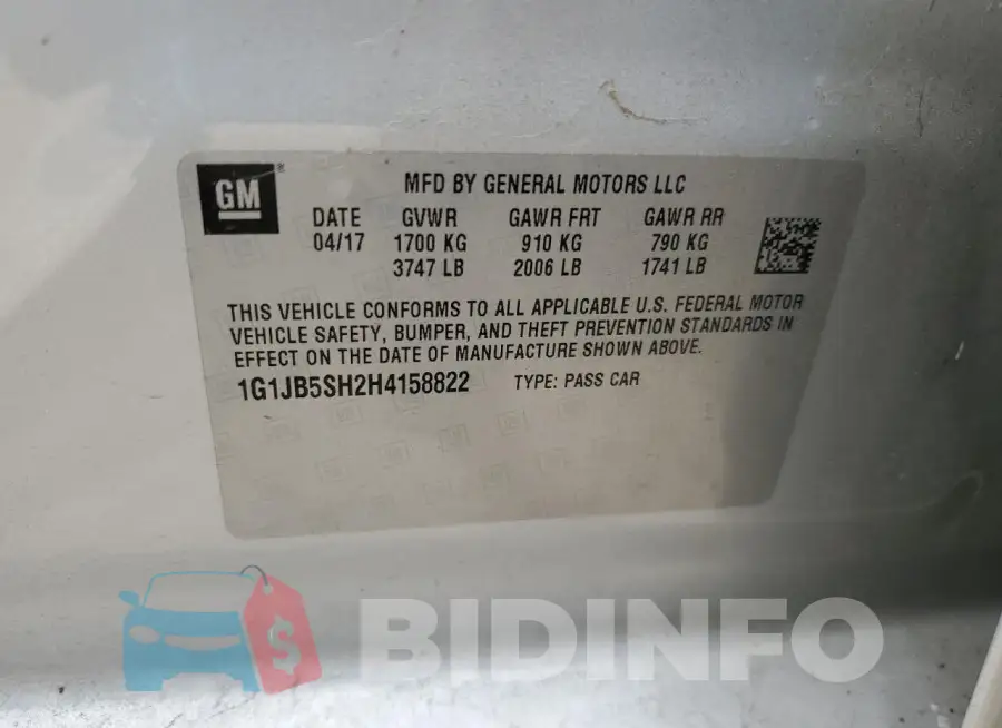 1G1JB5SH2H4158822 Photo# 12