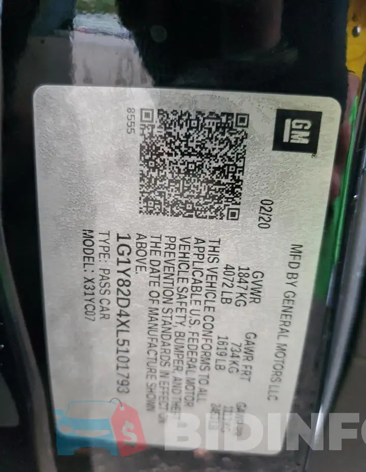 1G1Y82D4XL5101793 Photo# 12
