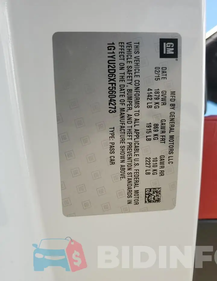 1G1YU2D6XF5604273 Photo# 12