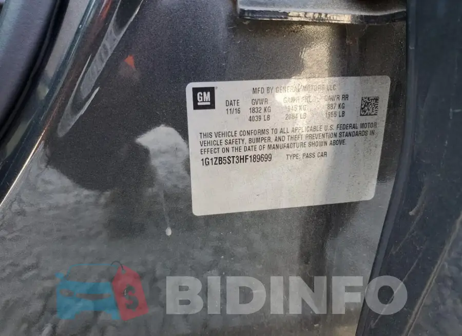 1G1ZB5ST3HF189699 Photo# 13