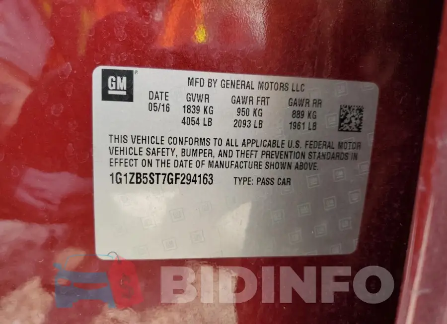 1G1ZB5ST7GF294163 Photo# 12