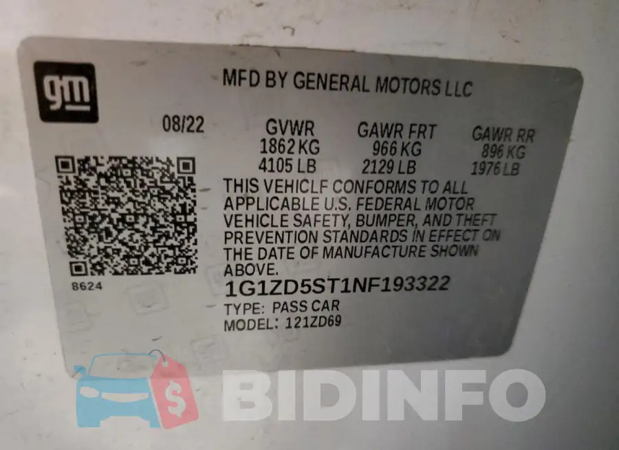 1G1ZD5ST1NF193322 Photo# 12
