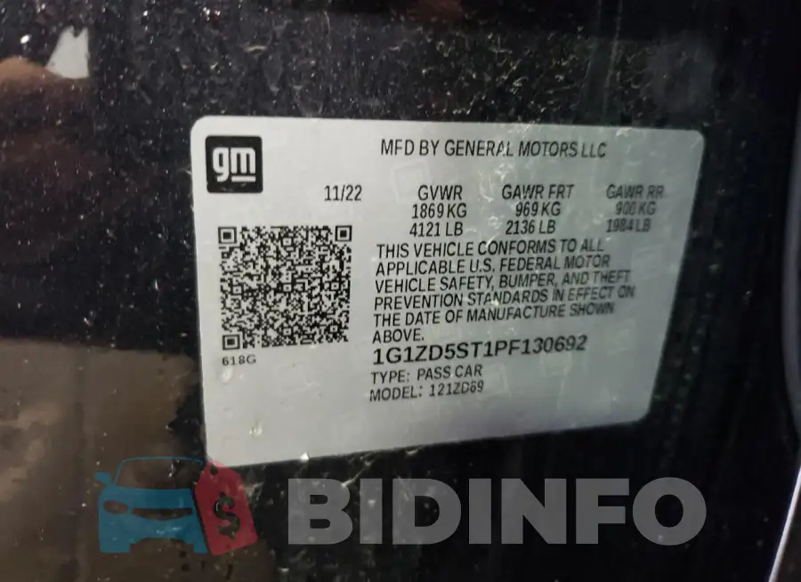 1G1ZD5ST1PF130692 Photo# 12