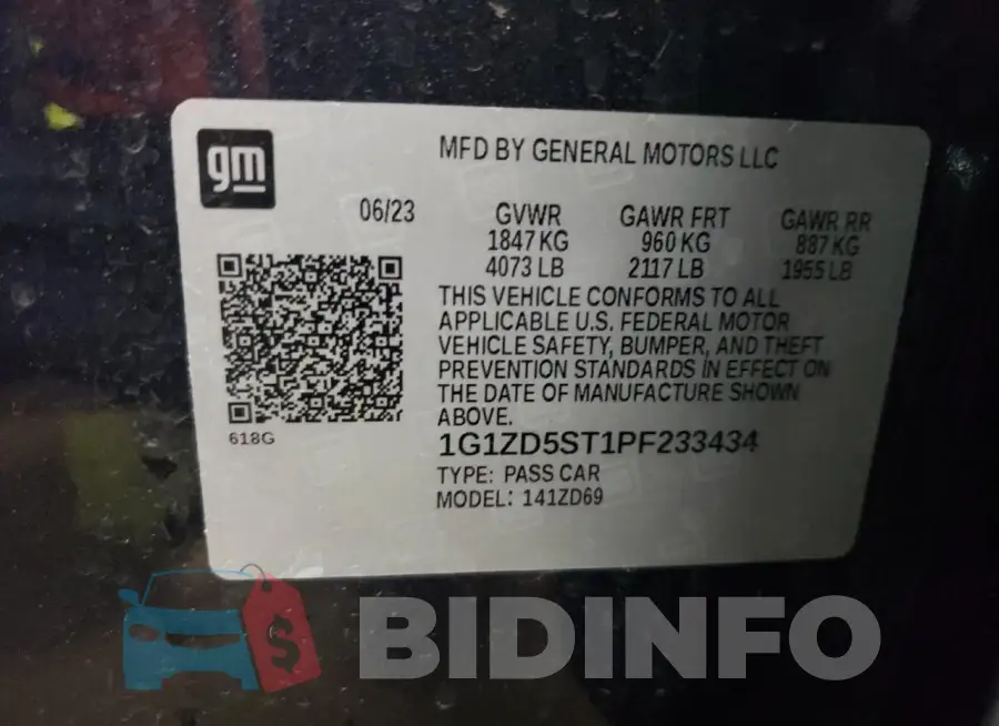 1G1ZD5ST1PF233434 Photo# 13