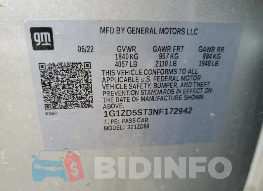 1G1ZD5ST3NF172942 Photo# 13