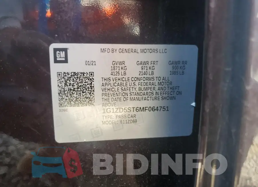 1G1ZD5ST6MF064751 Photo# 12