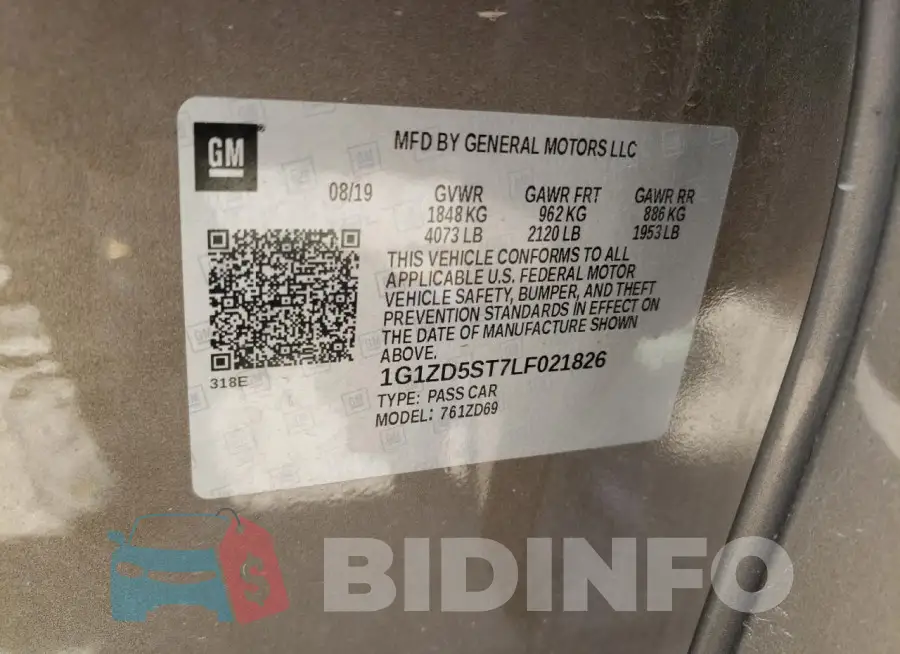 1G1ZD5ST7LF021826 Photo# 12