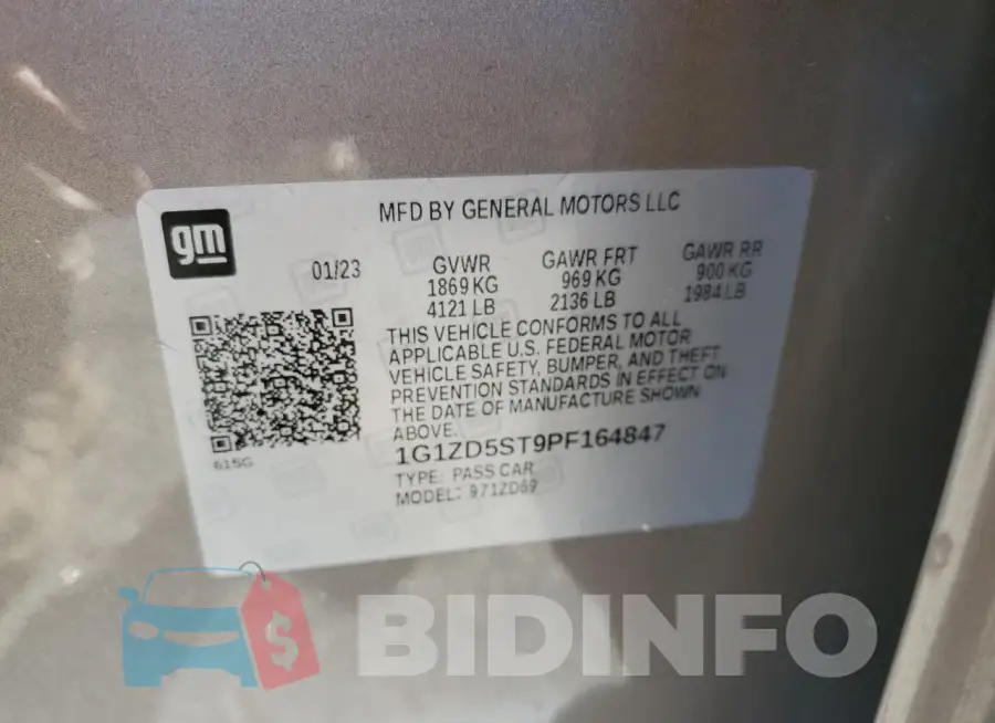 1G1ZD5ST9PF164847 Photo# 12