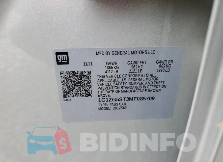 1G1ZG5ST3MF085709 Photo# 12