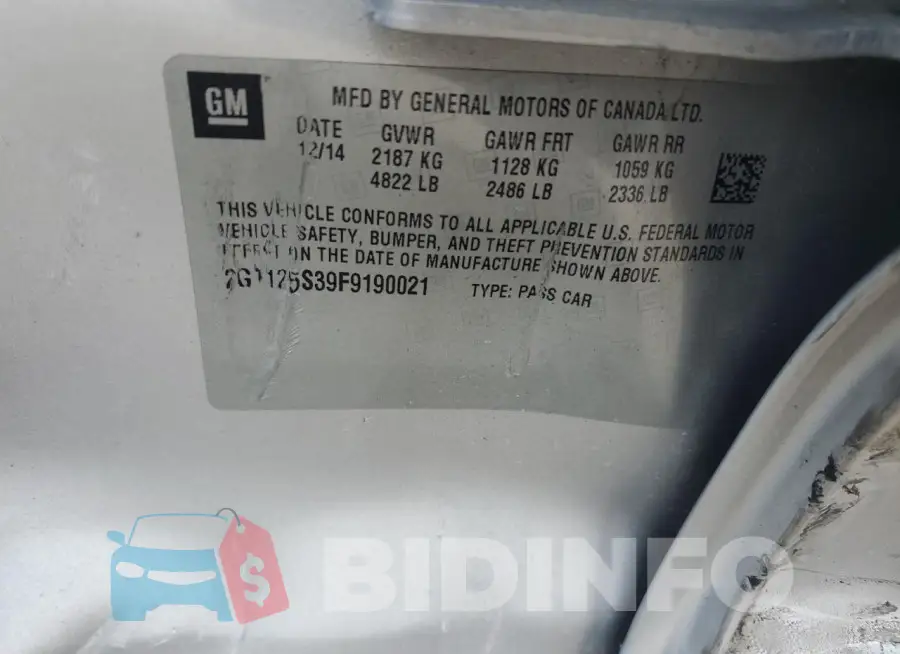 2G1125S39F9190021 Photo# 12