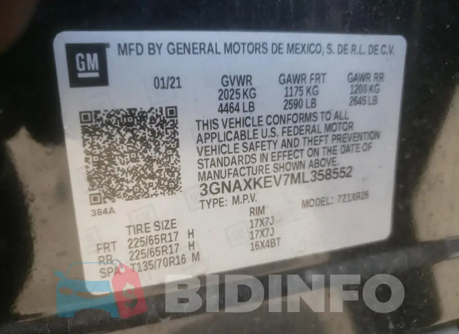 3GNAXKEV7ML358552 Photo# 12