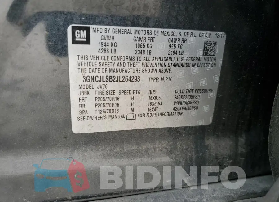 3GNCJLSB2JL264293 Photo# 12