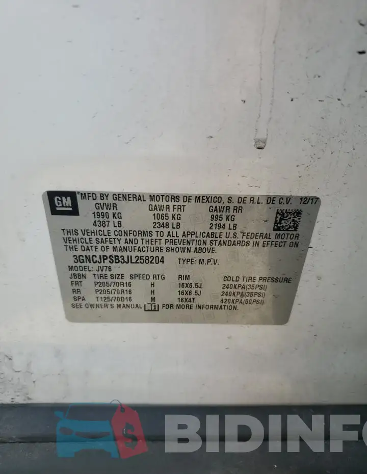 3GNCJPSB3JL258204 Photo# 13