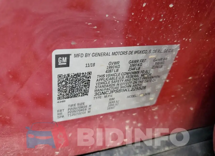 3GNCJPSB5KL225528 Photo# 13