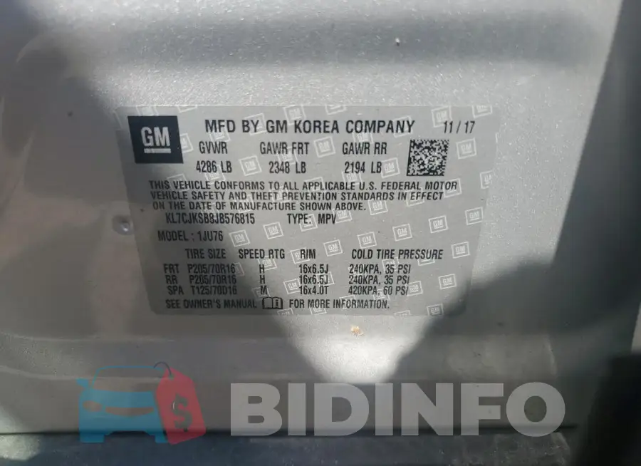 KL7CJKSB8JB576815 Photo# 13