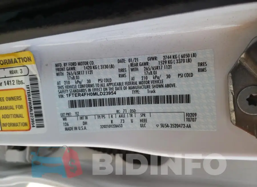 1FTER4FH0MLD23954 Photo# 12