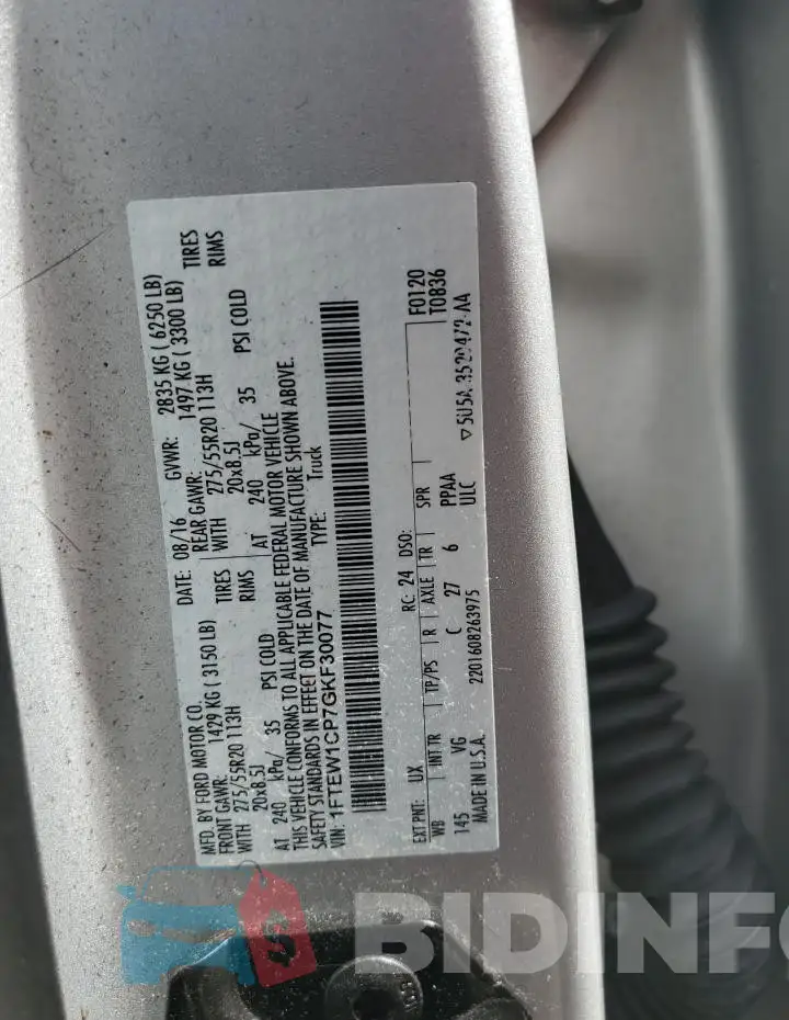 1FTEW1CP7GKF30077 Photo# 13