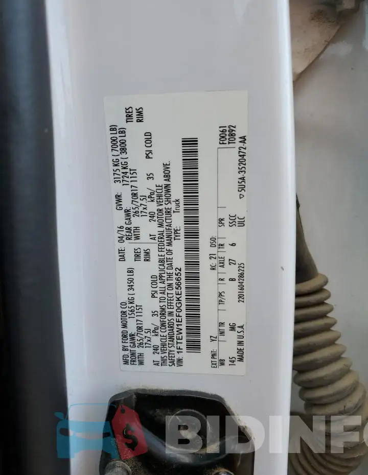 1FTEW1EF0GKE56652 Photo# 12