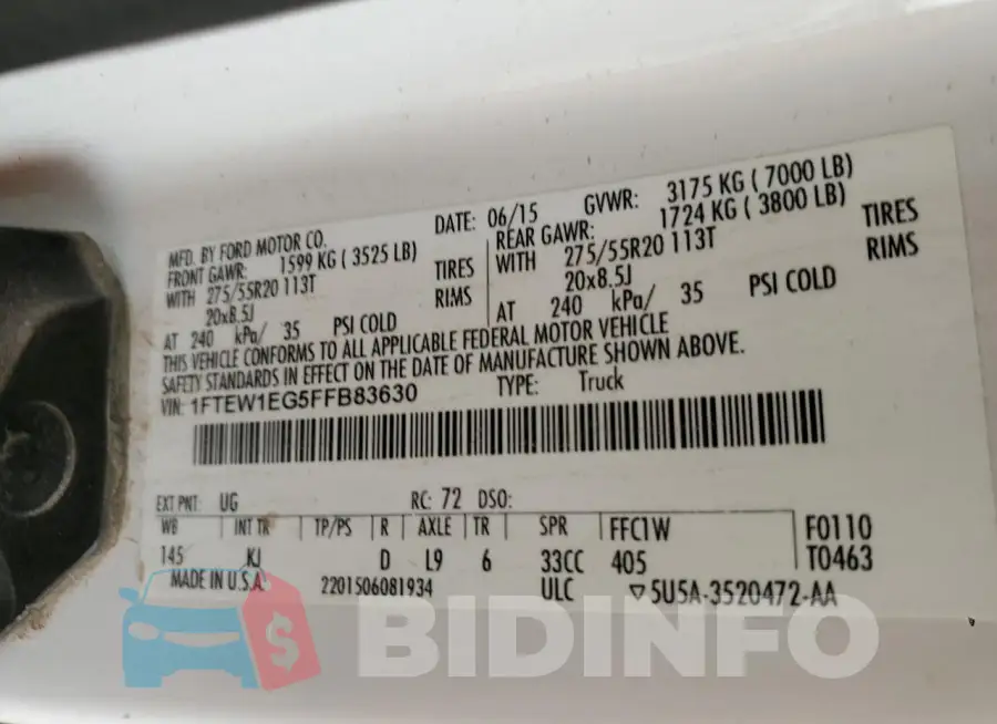 1FTEW1EG5FFB83630 Photo# 12