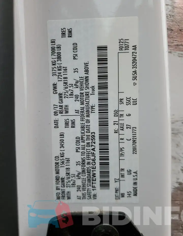 1FTEW1EG6JFA72593 Photo# 12