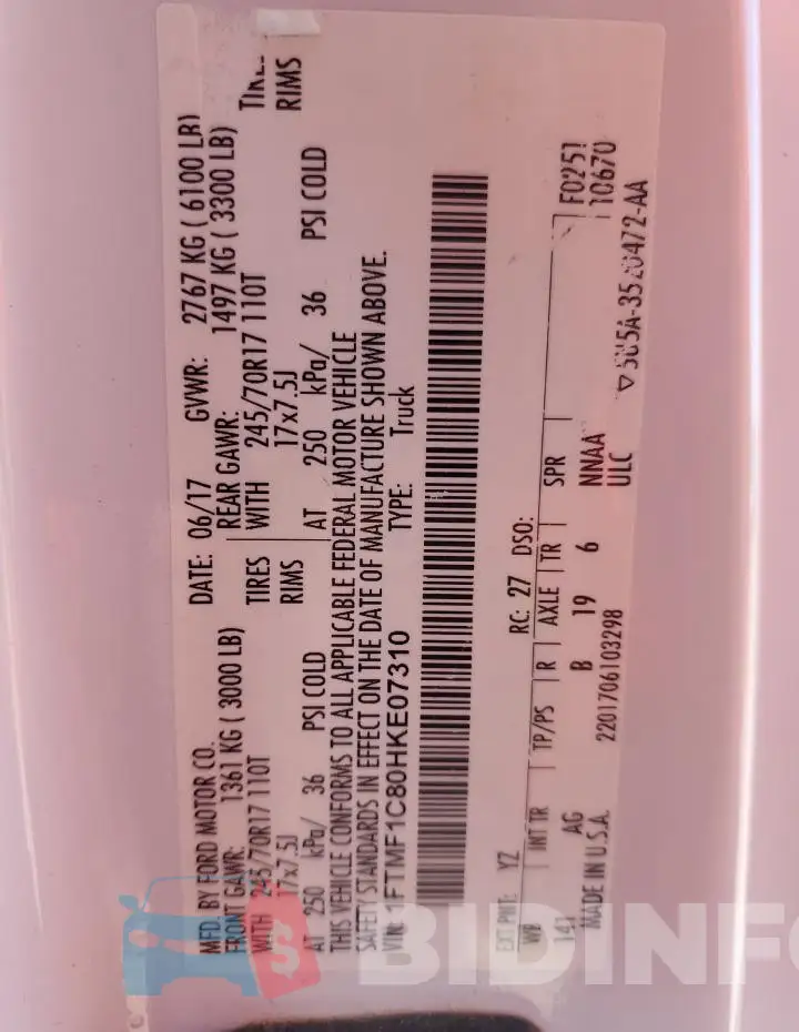 1FTMF1C80HKE07310 Photo# 12