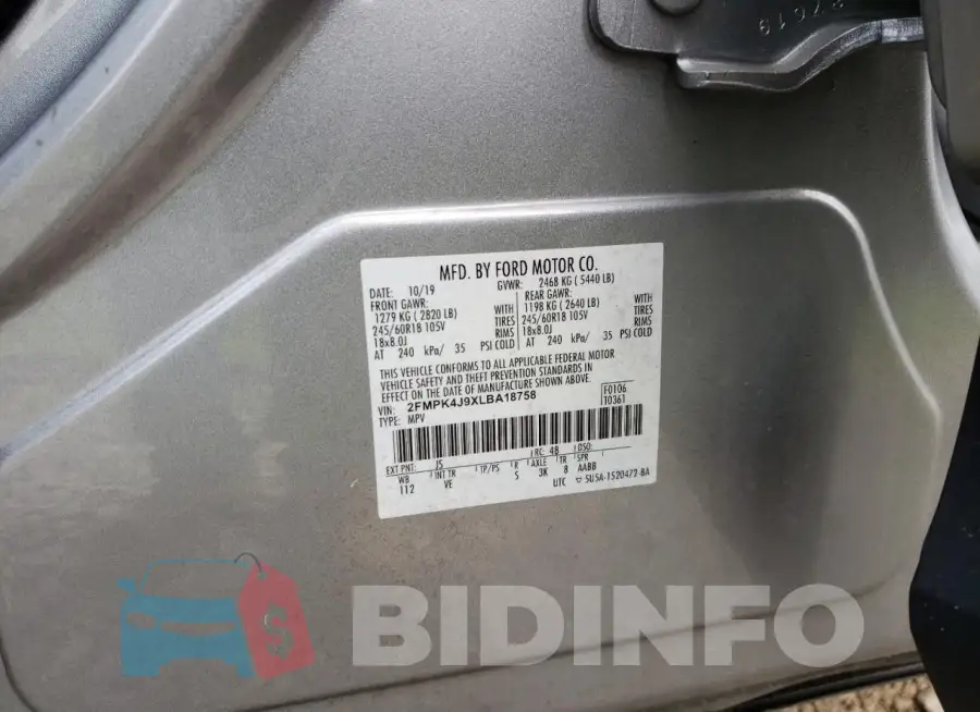 2FMPK4J9XLBA18758 Photo# 13