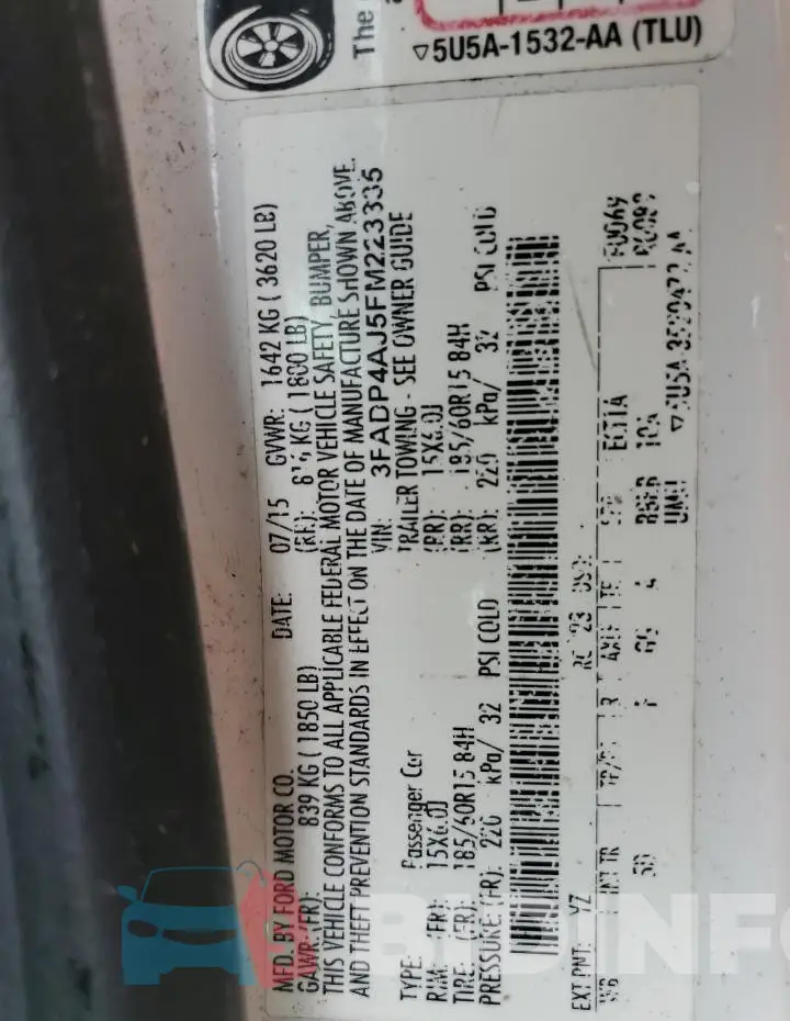 3FADP4AJ5FM223335 Photo# 12