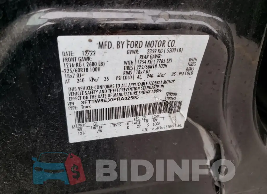 3FTTW8E30PRA02595 Photo# 12