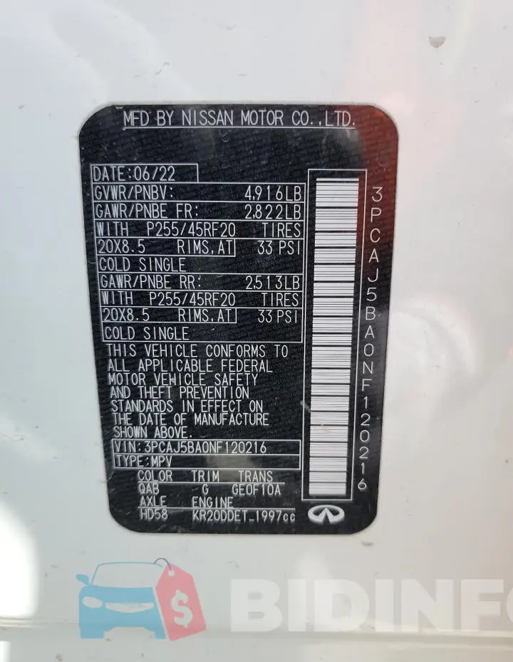 3PCAJ5BA0NF120216 Photo# 13