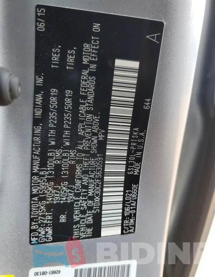 5TDXK3DC2FS630591 Photo# 14