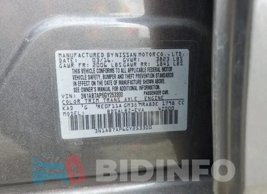 3N1AB7AP6GY253300 Photo# 13