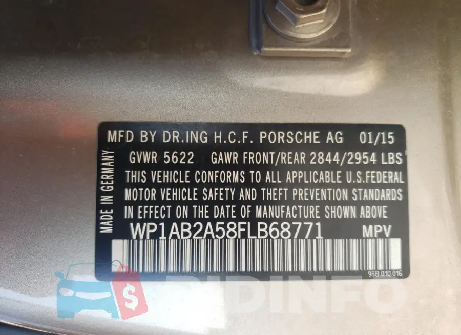 WP1AB2A58FLB68771 Photo# 12