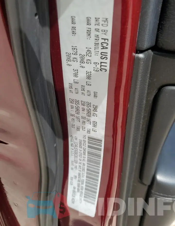 1C4RJEAG8KC811320 Photo# 12