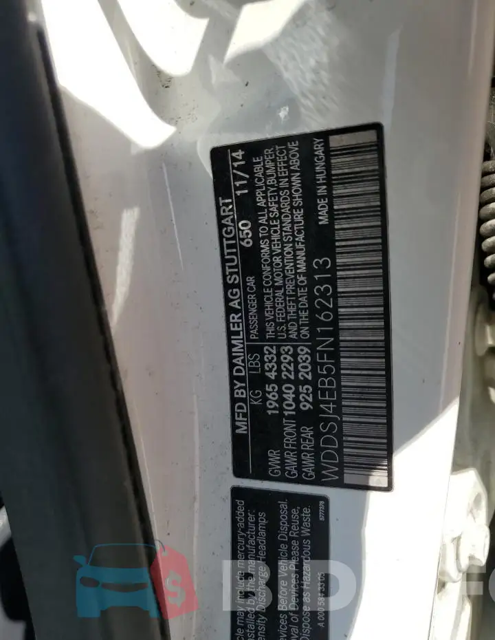 WDDSJ4EB5FN162313 Photo# 13