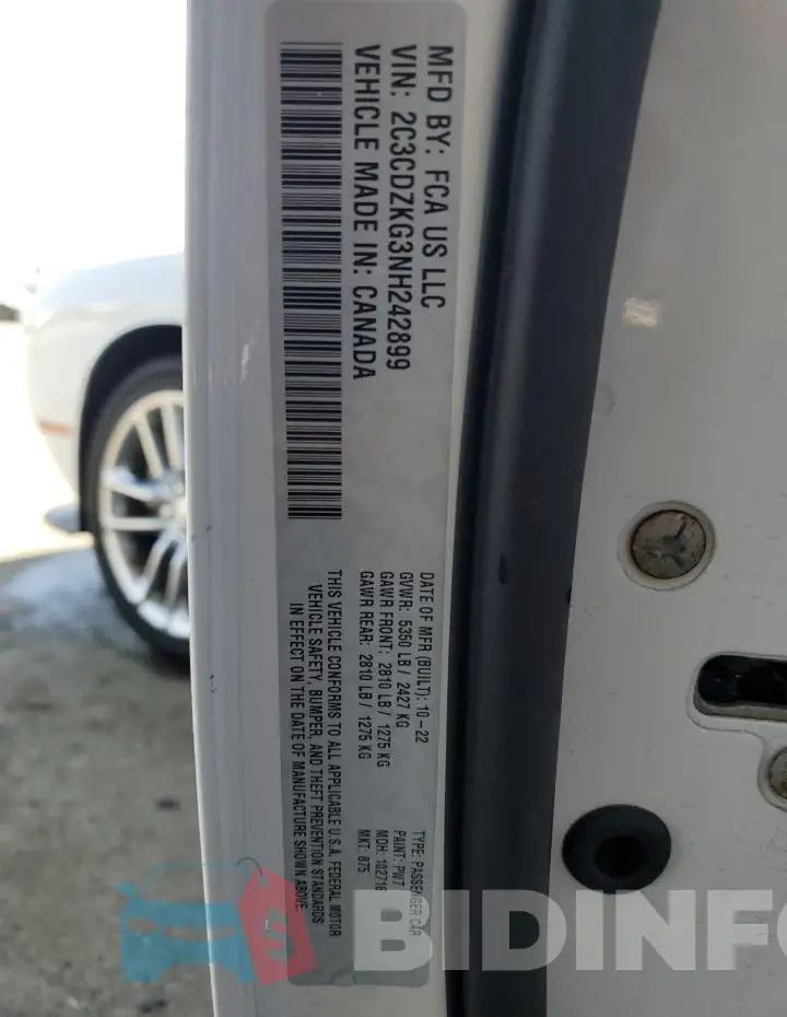 2C3CDZKG3NH242899 Photo# 13