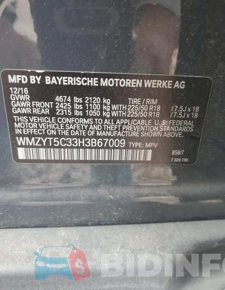 WMZYT5C33H3B67009 Photo# 13