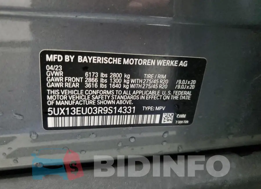 5UX13EU03R9S14331 Photo# 13